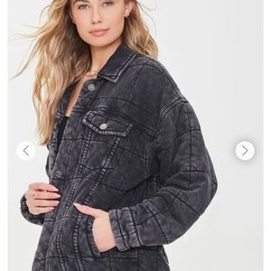 Mineral Wash Quilted Shacket